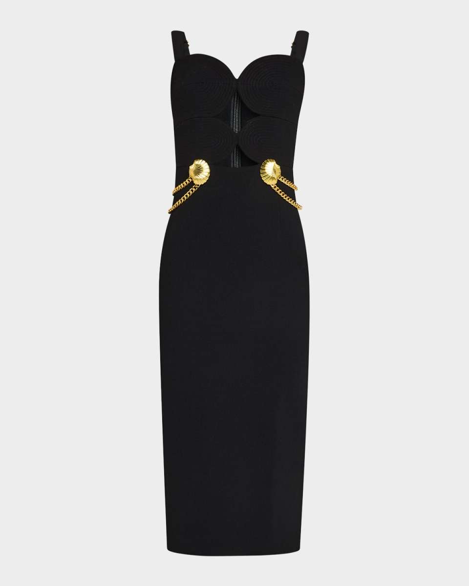 Chelsea Cutout Chain-Embellished Midi Dress